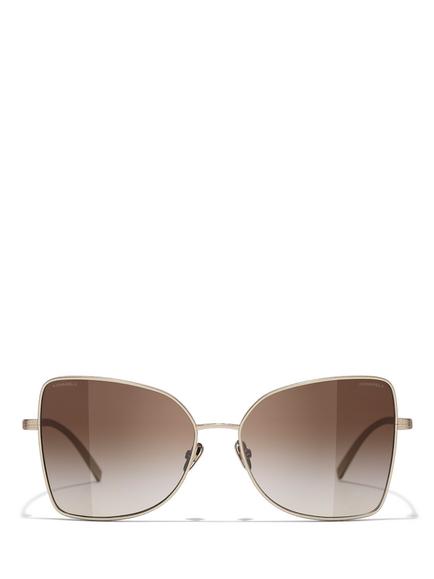 CHANEL Irregular Sunglasses CH4263T Pale Gold/Brown Gradient - view 2, Pale Gold/Brown Gradient