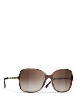 CHANEL Square Sunglasses CH5210Q Brown/Brown Gradient, Brown/Brown Gradient