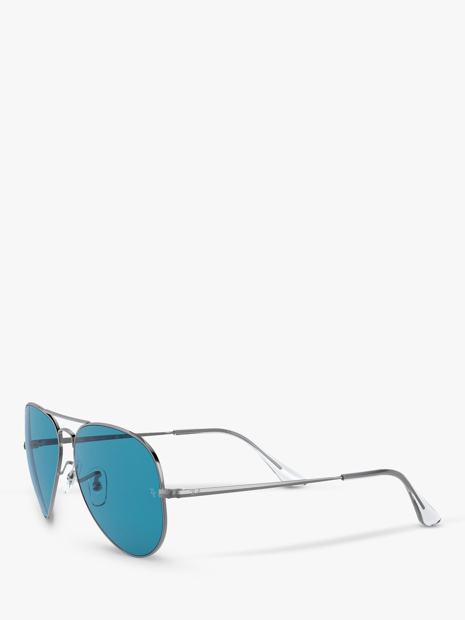 Product image 2 of 11, which shows Ray-Ban RB3689 Unisex Polarised Aviator Sunglasses, Gunmetal