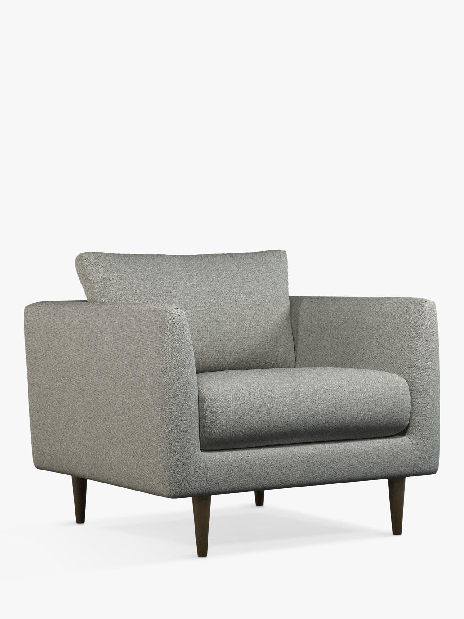 Latimer Range, John Lewis + Swoon Latimer Armchair, Grey Cotton