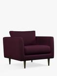 John Lewis + Swoon Latimer Armchair, Damson Purple Velvet