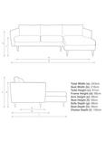 John Lewis + Swoon Latimer Large 3 Seater Chaise End Leather Sofa