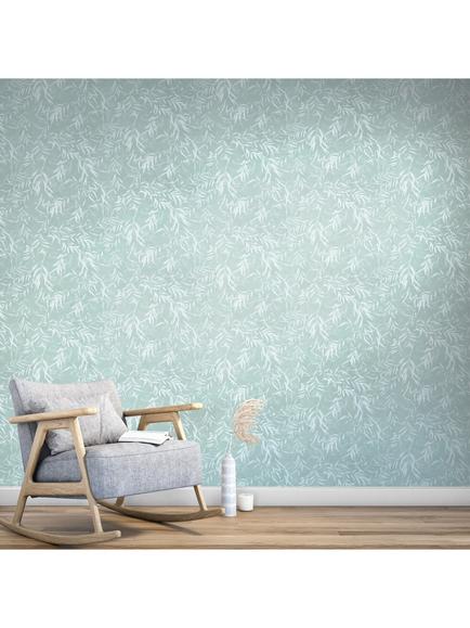 John Lewis Karri Wallpaper, Dusty Green - view 2, Dusty Green