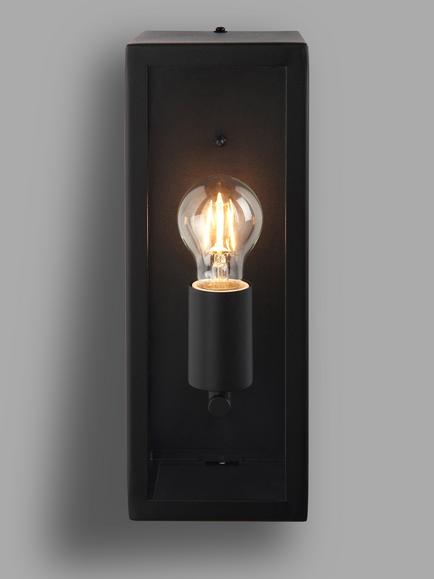John Lewis Potter Single Outdoor Wall Light, Black, Black