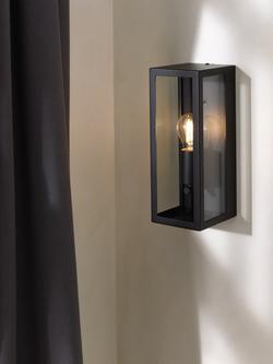 John Lewis Potter Single Outdoor Wall Light, Black - view 2, Black