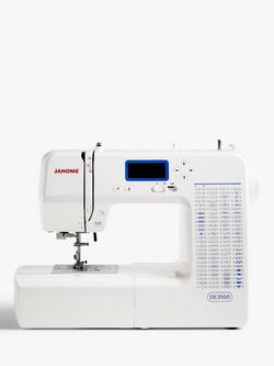 Janome DC3100 Sewing Machine, White, White