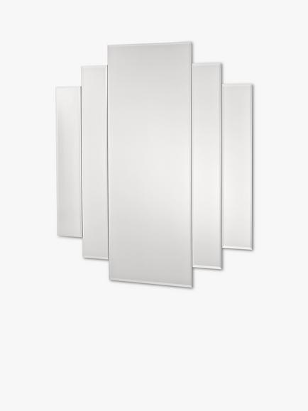 Där Odeon Bevelled Glass Wall Mirror, 89 x 89cm, Clear, Clear