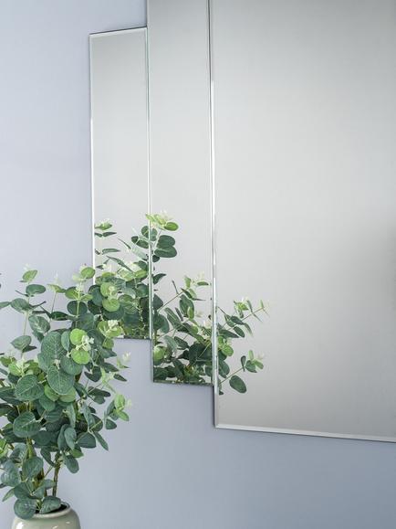 Där Odeon Bevelled Glass Wall Mirror, 89 x 89cm, Clear - view 2, Clear