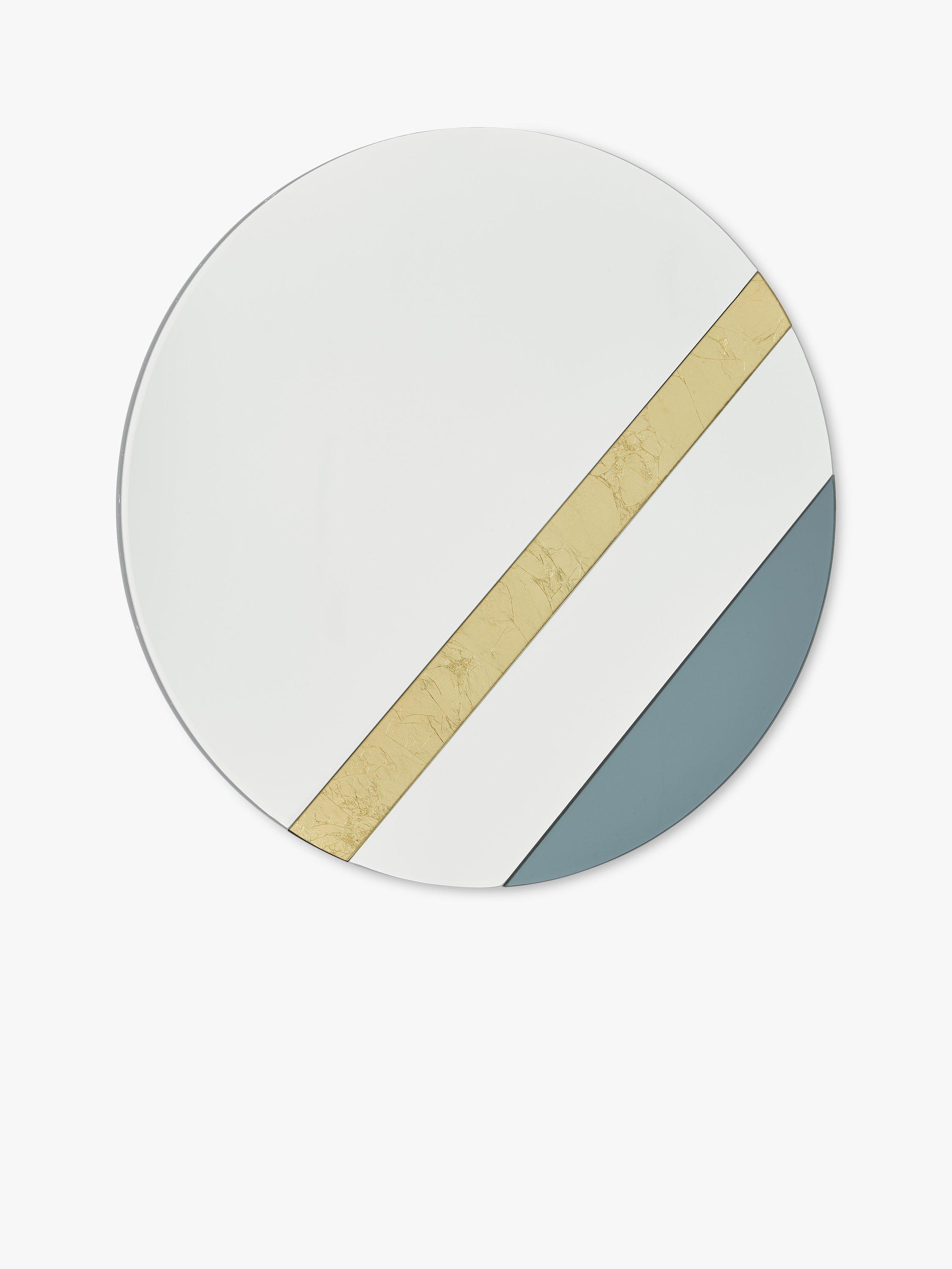Där Jelena Round Wall Mirror, 60cm, Gold/Smoke Grey