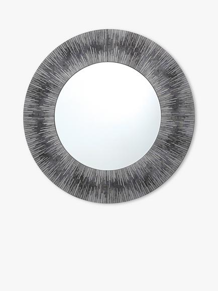 Där Neome Round Wall Mirror, 80cm, Grey/Silver, Grey/Silver