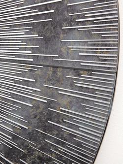 Där Neome Round Wall Mirror, 80cm, Grey/Silver - view 2, Grey/Silver