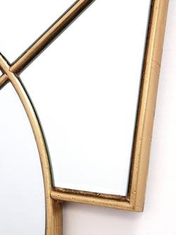 Där Lyshia Decorative Geometric Glass Wall Mirror, 60 x 60cm, Gold - view 2, Gold
