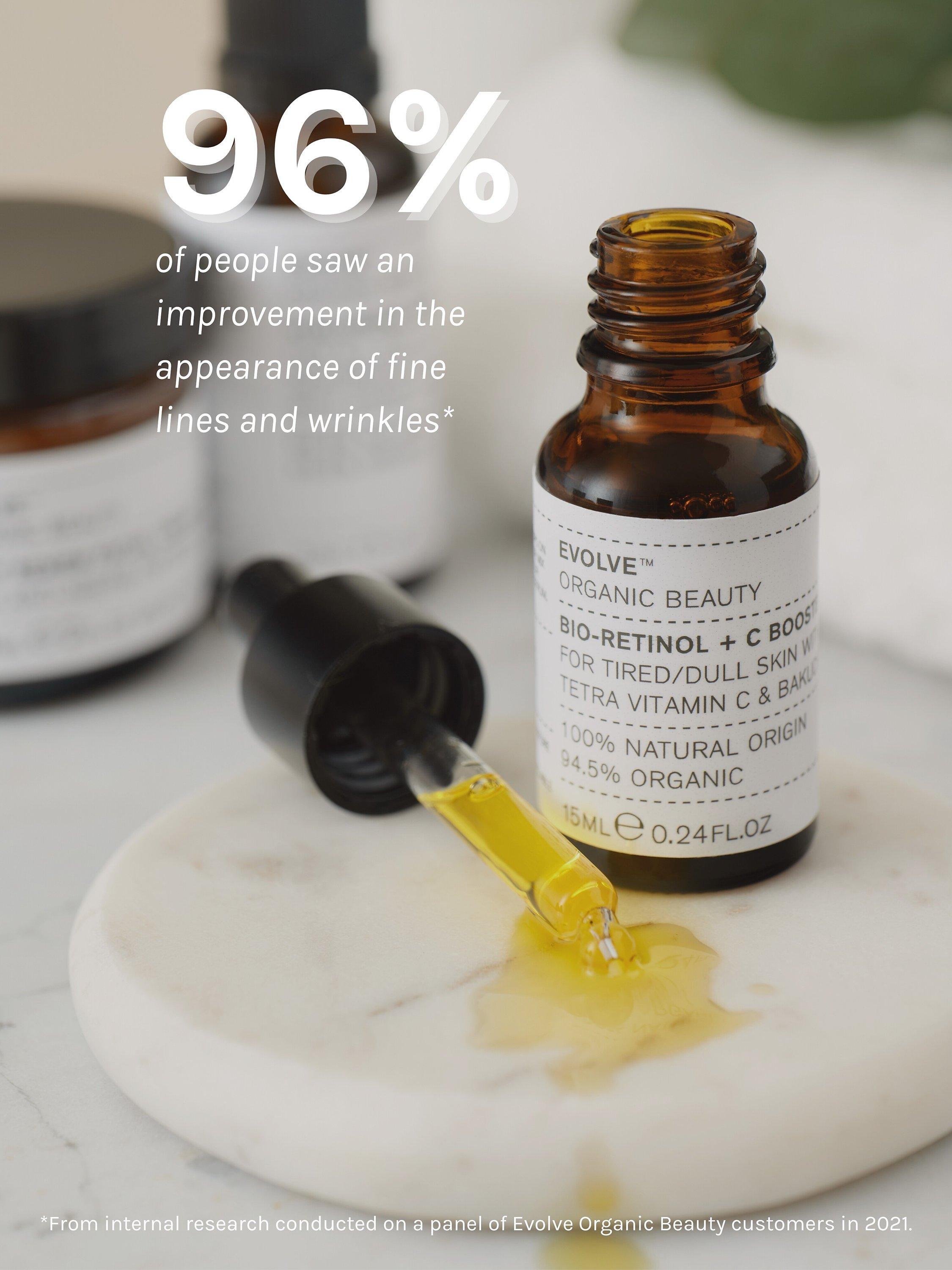 Product image 3 of 6, which shows Evolve Organic Beauty Bio-Retinol + C Booster, 15ml