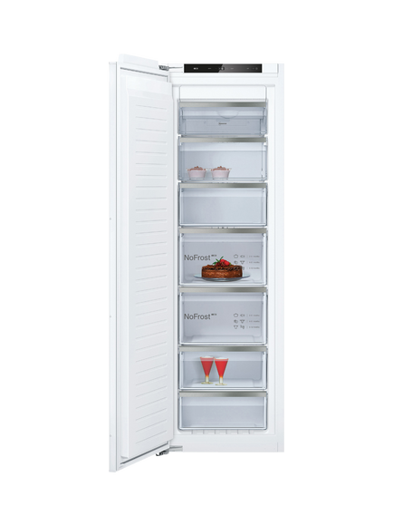 Neff N90 GI7815CE0G Integrated Freezer, 56cm Wide, White, White