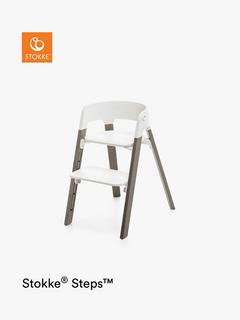 Stokke Steps Highchair, White/Hazy Grey