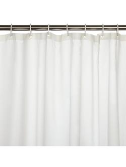 John Lewis Recycled Polyester Shower Curtain, White
