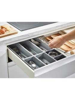Joseph Joseph Blox 7 Piece Drawer Organiser Set, Grey, Grey