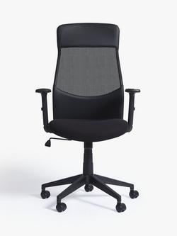 John Lewis Inset Office Chair, Black - view 2, Black