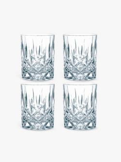 Nachtmann Noblesse Cut Crystal Glass Tumblers, Set of 4, 295ml, Clear, Clear
