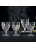 Nachtmann Noblesse Cut Crystal Glass Wine Goblet, Set of 4, 350ml, Clear