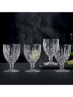 Nachtmann Noblesse Cut Crystal Glass Wine Goblet, Set of 4, 350ml, Clear - view 2, Clear