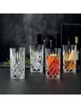 Nachtmann Noblesse Cut Crystal Glass Highballs, Set of 4, 375ml, Clear