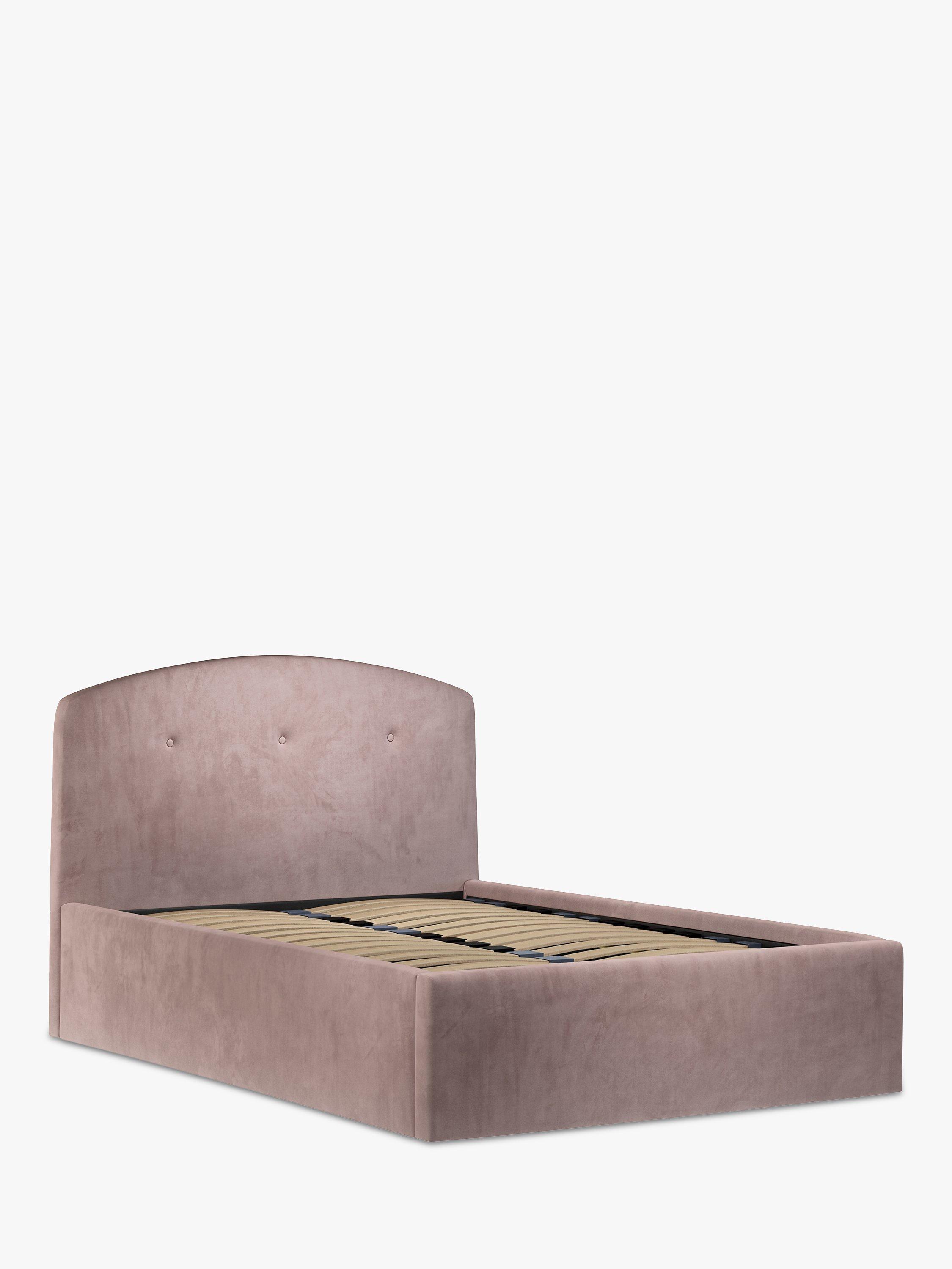 John Lewis Grace Ottoman Storage Upholstered Bed Frame, Double, Deep Velvet Heather