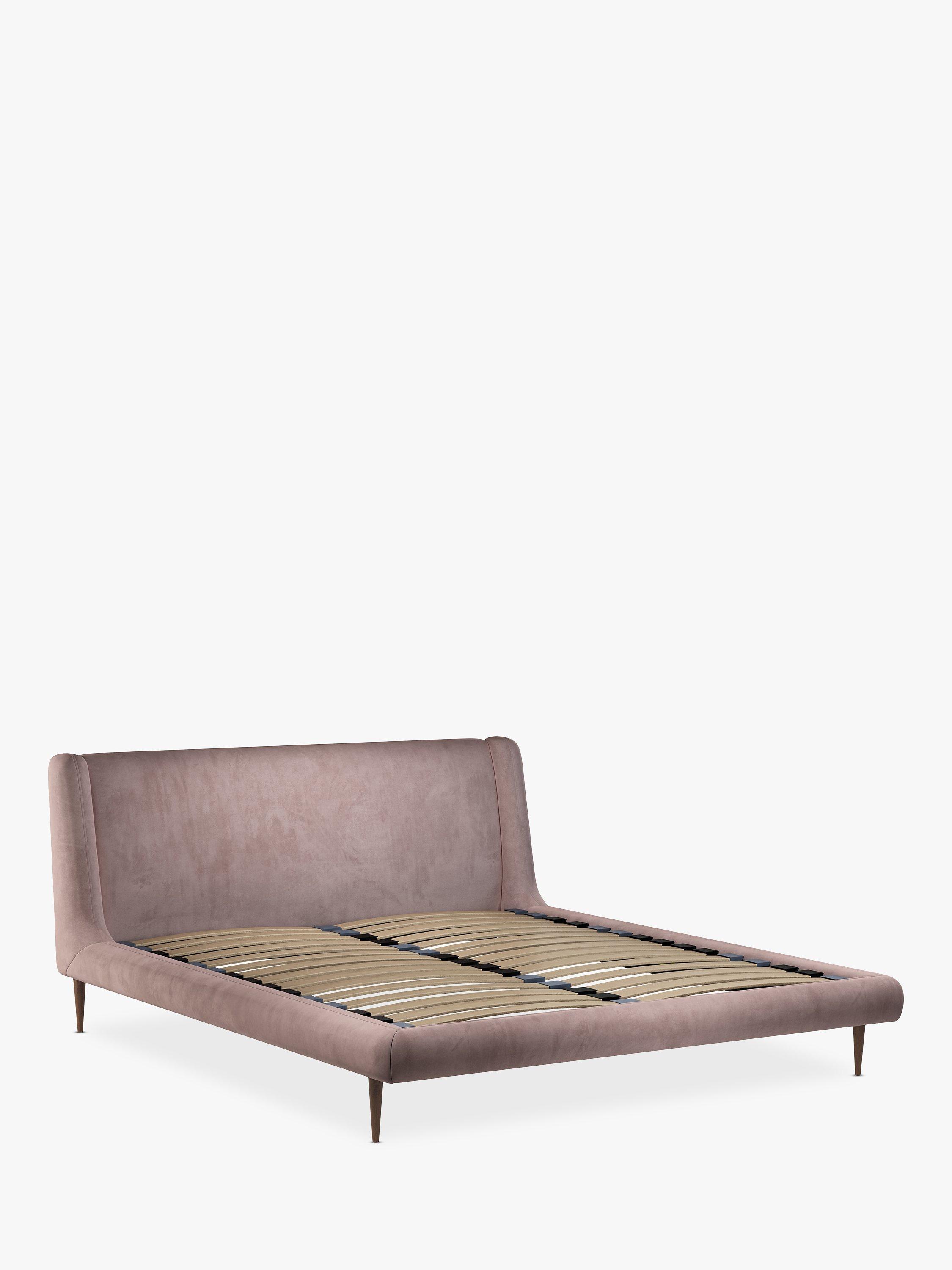 John Lewis Mid-Century Sweep Upholstered Bed Frame, Super King Size, Deep Velvet Heather