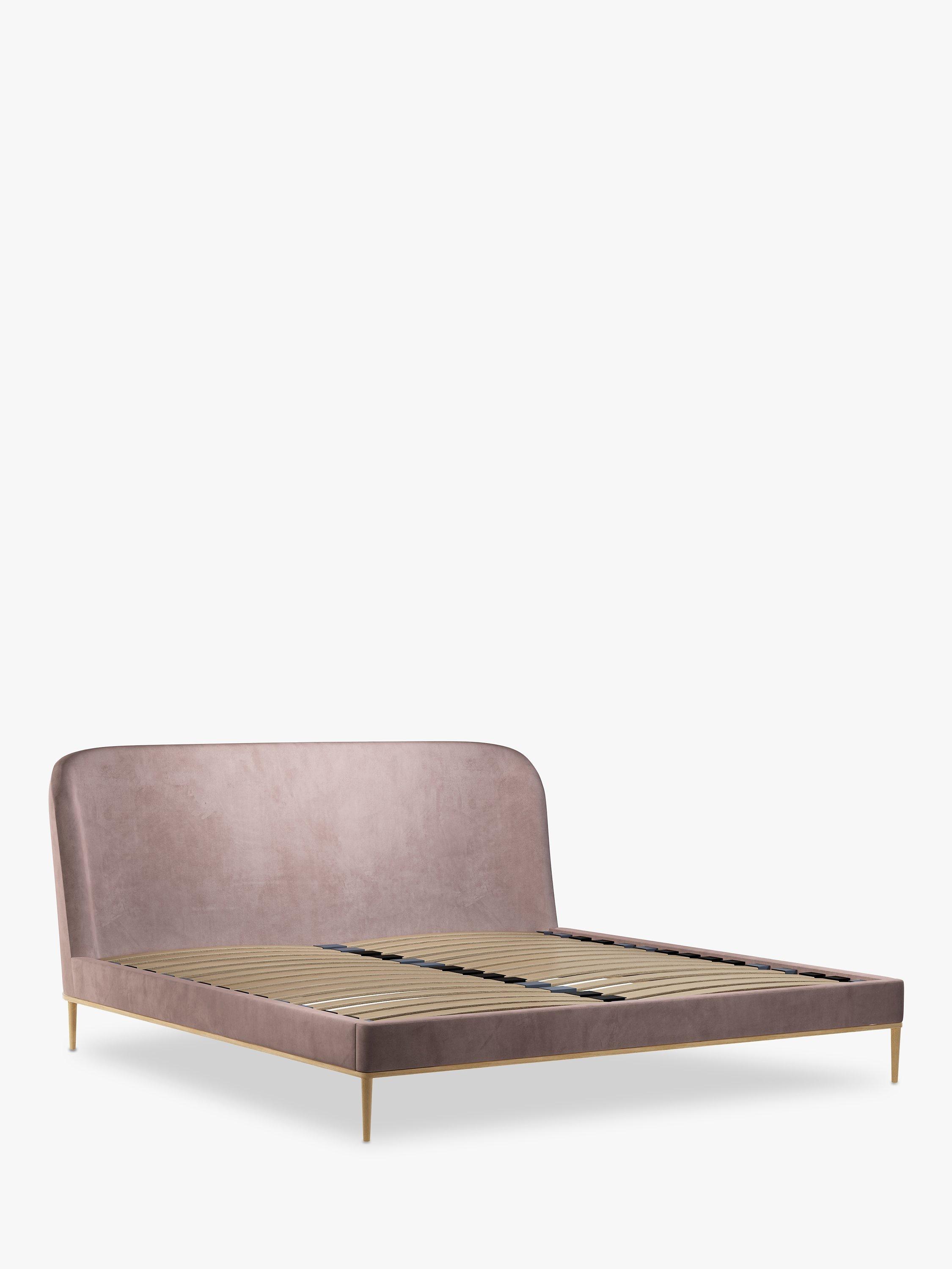 John Lewis Show-Wood Upholstered Bed Frame, Super King Size, Deep Velvet Heather