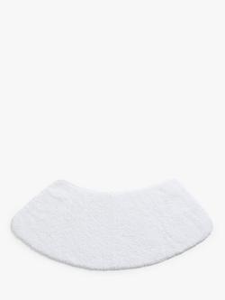 John Lewis Micro-Fresh Deep Pile Curve Bath Mat, White