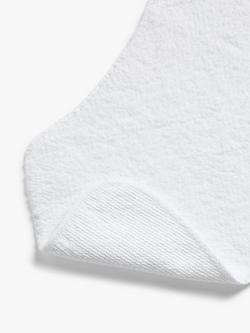 John Lewis Micro-Fresh Deep Pile Curve Bath Mat - view 2, White