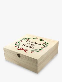 Treat Republic Personalised Jolly Holly Christmas Eve Box, Natural