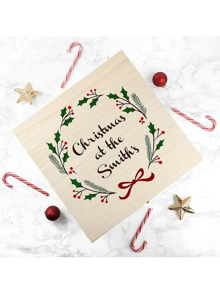 Treat Republic Personalised Jolly Holly Christmas Eve Box - view 2, Natural