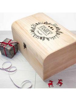 Treat Republic Personalised Traditional Family Christmas Eve Chest - view 2, Natural