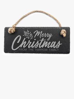 Treat Republic Personalised Christmas Slate Sign, Multi