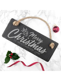 Treat Republic Personalised Christmas Slate Sign - view 2, Multi