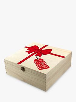 Treat Republic Personalised Wrapped Present Christmas Eve Box, Natural