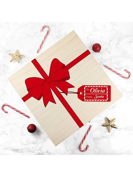 Treat Republic Personalised Wrapped Present Christmas Eve Box - view 2, Natural