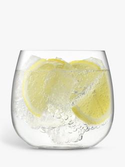 LSA International Borough Stemless White Wine Glasses, Set of 4, 370ml, Clear - view 2, Clear