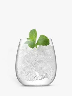 LSA International Borough Stemless Red Wine Glasses, Set of 4, 455ml, Clear - view 2, Clear