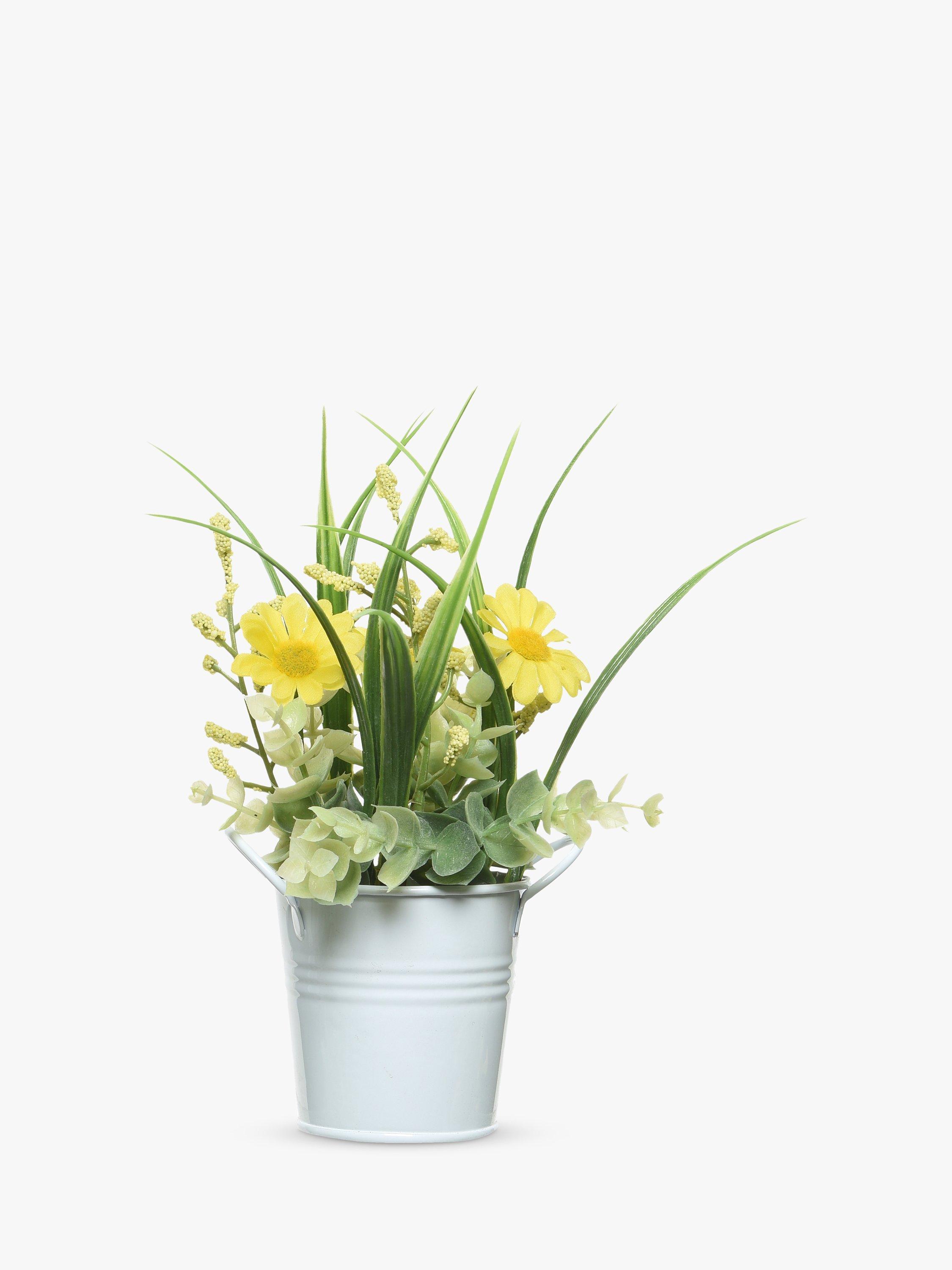 John Lewis Artificial Flowers in Metal Pot