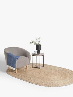 John Lewis Skye Jute Rug, Natural, Oval, L240 x W170cm - view 2, Natural