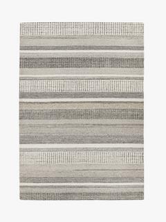 John Lewis Mosserud Stripe Rug, Grey, L180 x W120cm