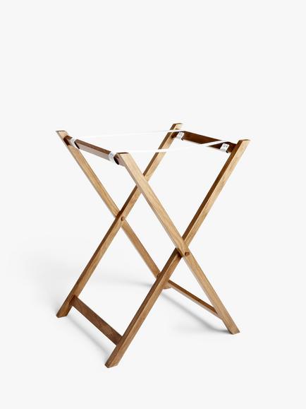 John Lewis Oak Wood Butler Tray & Foldable Stand, Natural - view 2, Natural