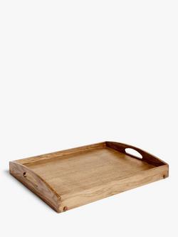 John Lewis Oak Wood Folding Bed Tray, 65cm, Natural - view 2, Natural