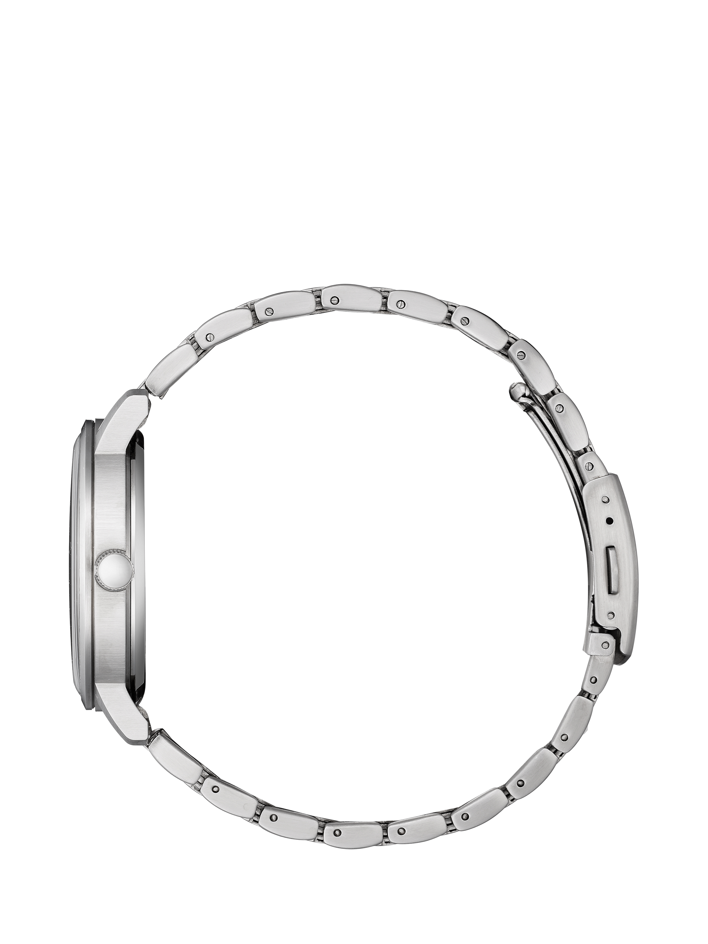Product image 2 of 7, which shows Citizen BM7460-88E Men's Eco-Drive Date Bracelet Strap Watch, Silver/Black