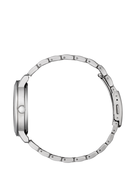 Citizen BM7460-88E Men's Eco-Drive Date Bracelet Strap Watch, Silver/Black - view 2, Silver/Black