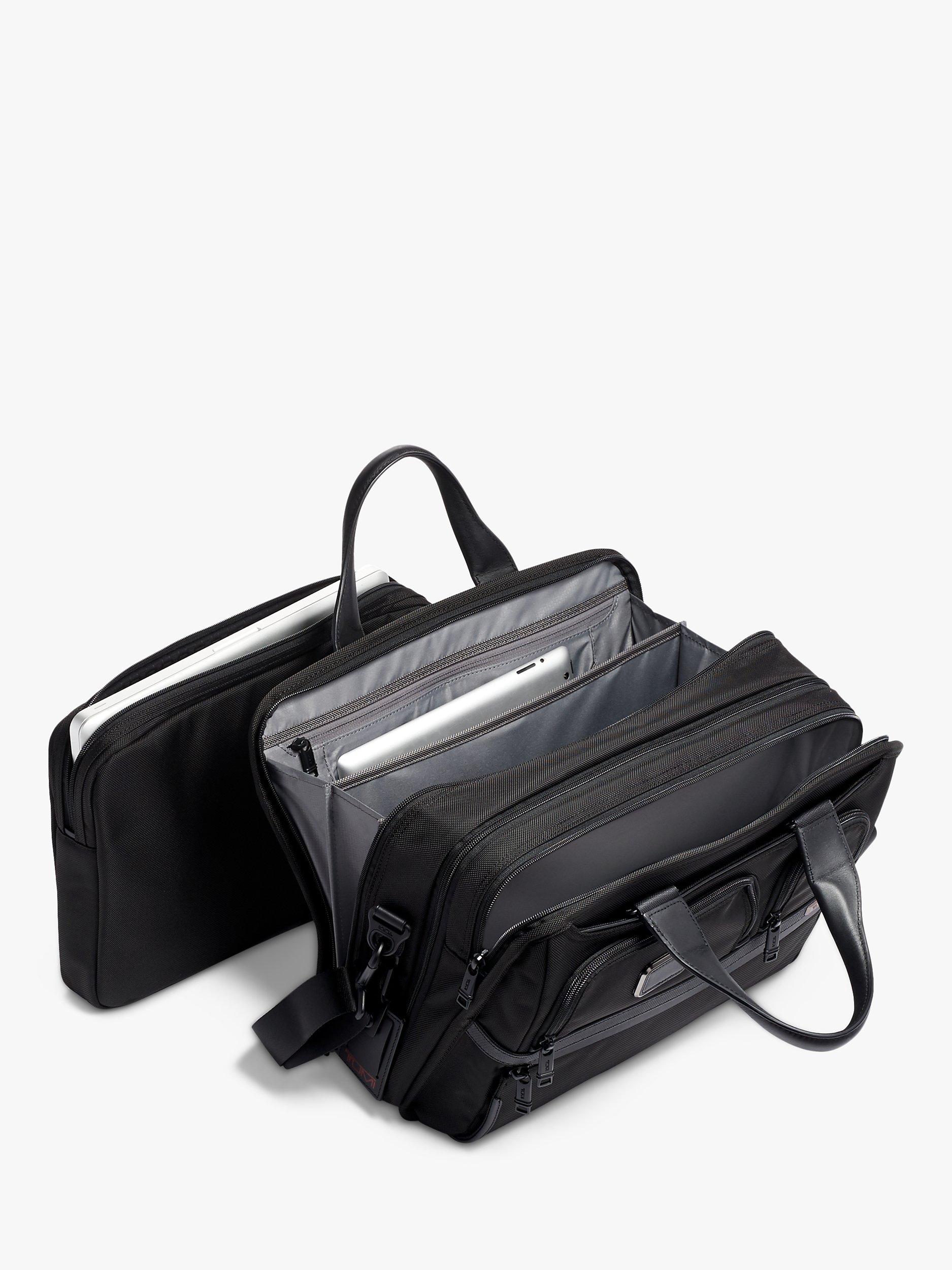 Tumi Black Expandable Organizer Computer good Briefcase