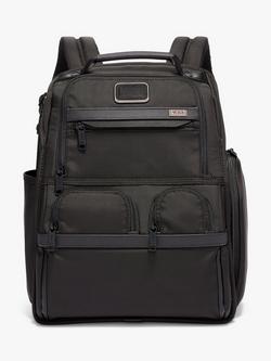 TUMI Alpha 3 Compact Laptop Brief Pack Backpack, Black, Black