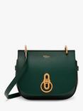 Mulberry Small Amberley Small Classic Grain Leather Satchel, Mulberry Green